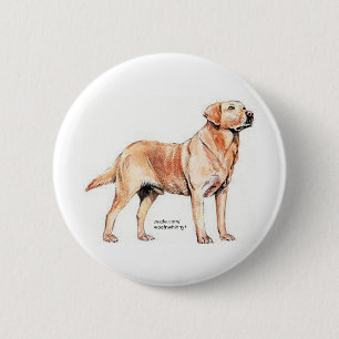 Macaron Rond 5 Cm Labrador Retriever