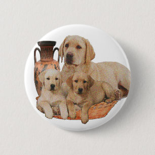 Macaron Rond 5 Cm Labrador Retriever