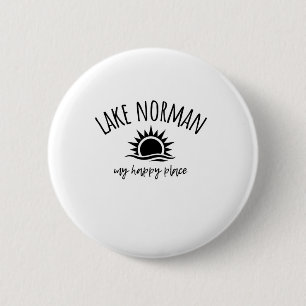 Macaron Rond 5 Cm Lac Norman Mon Endroit Heureux Nc Bateau Pêche Cam