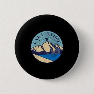 Macaron Rond 5 Cm Lac vintage Taiguë Ss Cute Ss Ski Snow Mountai