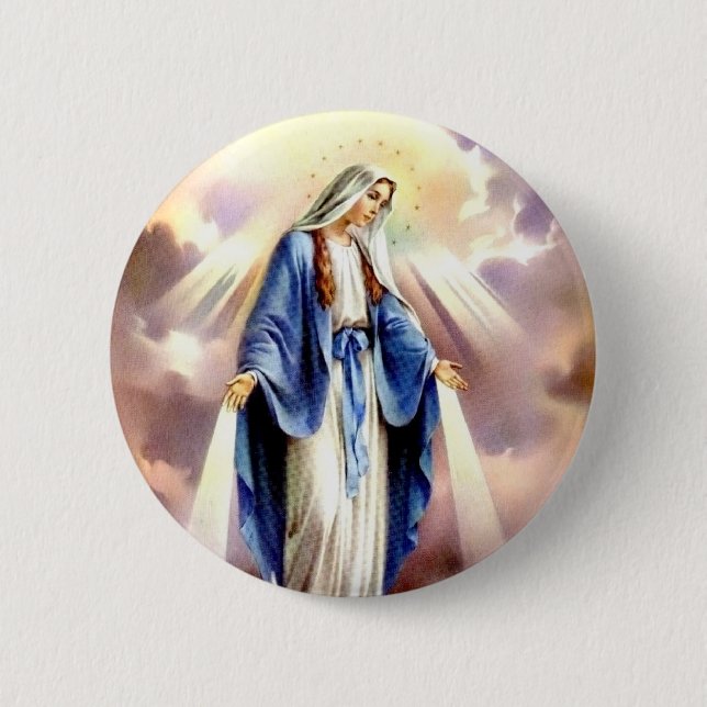 Macaron Rond 5 Cm L'acceptation de Mary (Devant)