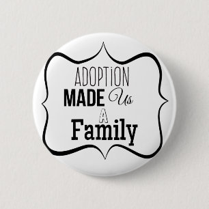 Macaron Rond 5 Cm L'adoption fait de nous une famille
