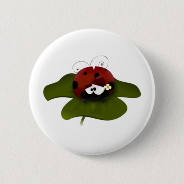 Macaron Rond 5 Cm Lady Bug (Devant)