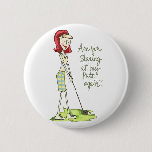 Macaron Rond 5 Cm Lady Golfer