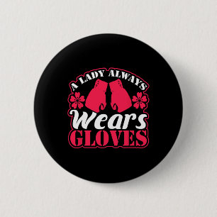 Macaron Rond 5 Cm Lady Porte Des Gants De Boxe Lutter Gymnase Femmes