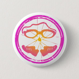 Macaron Rond 5 Cm Lady Triathlon, woman triathlon