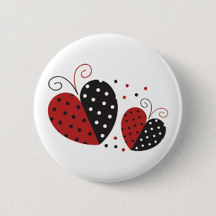 Macaron Rond 5 Cm Ladybug Heart mignon
