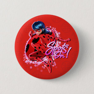 Macaron Rond 5 Cm Ladybug miraculeux   Spots Sur Graphic