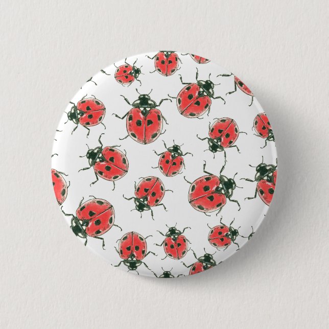 Macaron Rond 5 Cm Ladybugs (Devant)