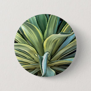 Macaron Rond 5 Cm L'Agave Tropical Realism Art