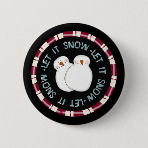 Macaron Rond 5 Cm Laisser la neige Tshirts et cadeaux de vacances