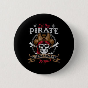 Macaron Rond 5 Cm Laisser Les Shenanigans Pirates Commencer Le Squel