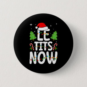 Macaron Rond 5 Cm Laissez-le neiger Noël drôle d'hiver Xmas Mot