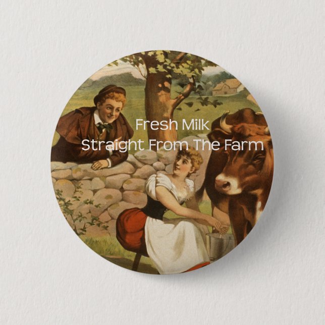 Macaron Rond 5 Cm Lait frais directement de la ferme (Devant)