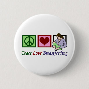 Macaron Rond 5 Cm L'allaitement maternel de Peace Love