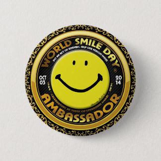 Macaron Rond 5 Cm L'Ambassadeur 2014 officiel de Day® de sourire du