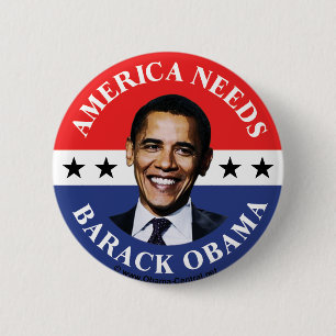 Macaron Rond 5 Cm L'Amérique a besoin d'un bouton Barack Obama