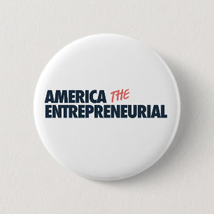 Macaron Rond 5 Cm L'Amérique, le bouton entrepreneurial