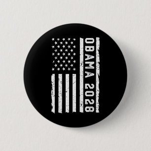 Macaron Rond 5 Cm L'Amérique Vintage En Danger Drapeau Obama Pour Le