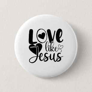 Macaron Rond 5 Cm L'amour comme Jésus