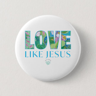 Macaron Rond 5 Cm L'amour comme Jésus