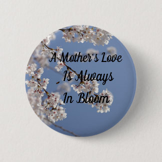 Macaron Rond 5 Cm L'amour d'une mère, Beau, Fleur de cerisier