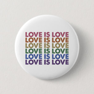 Macaron Rond 5 Cm L'amour est amour Gay pride LGBT Ally Rainbow LGBT
