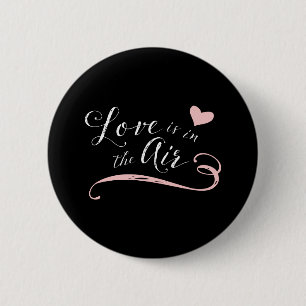 Macaron Rond 5 Cm L'amour est dans le ciel - style vintage de