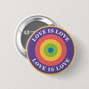 Macaron Rond 5 Cm L'amour est la cible Love Pride