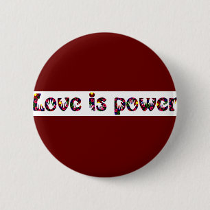 Macaron Rond 5 Cm L'amour est le bouton Power_
