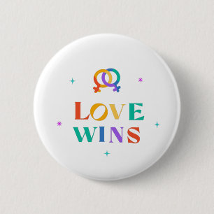 Macaron Rond 5 Cm L'amour gagne Rainbow