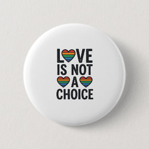 Macaron Rond 5 Cm L'amour n'est pas un choix Rainbow Pride Vintage T