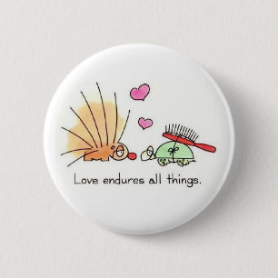 Macaron Rond 5 Cm L'amour supporte toutes les choses