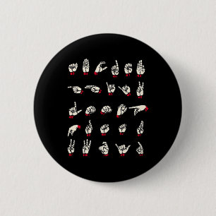 Macaron Rond 5 Cm Langue - Alphabet A à Z Sexe Sourd Sensibilisation