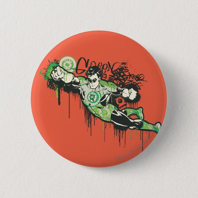 Macaron Rond 5 Cm Lanterne verte - affiche tordue d'innocence (Devant)