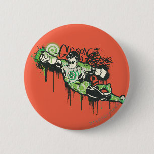 Macaron Rond 5 Cm Lanterne verte - affiche tordue d'innocence