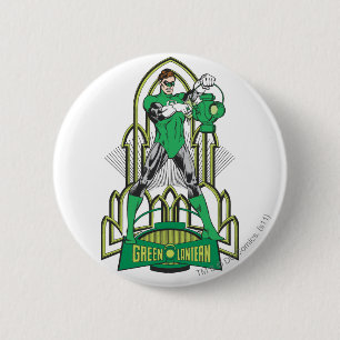 Macaron Rond 5 Cm Lanterne verte avec des lettres