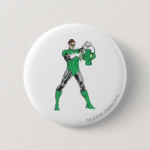 Macaron Rond 5 Cm Lanterne verte avec la lanterne