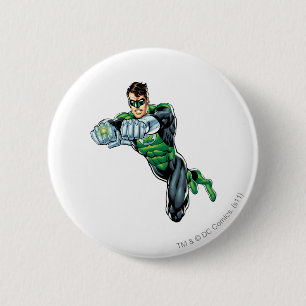 Macaron Rond 5 Cm Lanterne verte - comique, les deux bras en avant