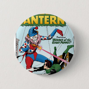 Macaron Rond 5 Cm Lanterne verte contre le clown