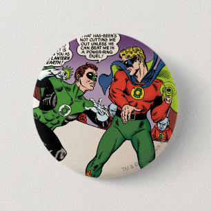 Macaron Rond 5 Cm Lanterne verte dans l'anneau