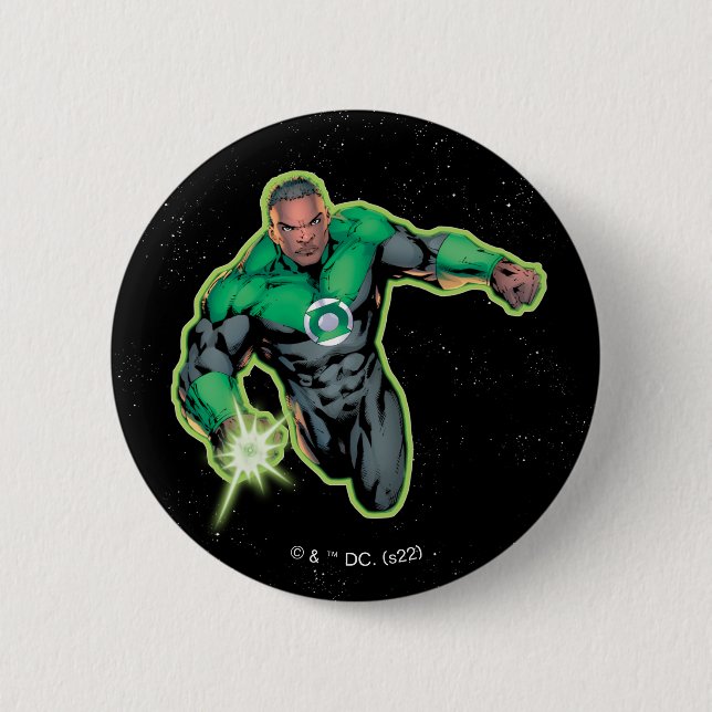 Macaron Rond 5 Cm Lanterne verte John Stewart (Devant)