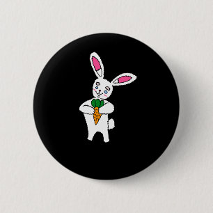 Macaron Rond 5 Cm Lapin avec bouton de carotte