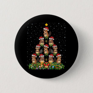 Macaron Rond 5 Cm Lapin Avec Chandail Noël Noël Lapin Noël