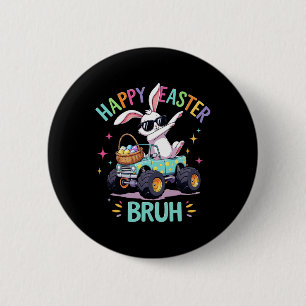 Macaron Rond 5 Cm Lapin de Dabbing Bruh Joyeuses Pâques Camion Monst