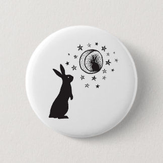 Macaron Rond 5 Cm Lapin de lune - bouton