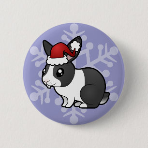 Macaron Rond 5 Cm Lapin de Noël (cheveux lisses d'oreille uppy)