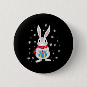 Macaron Rond 5 Cm Lapin de Noël Enfants de Noël