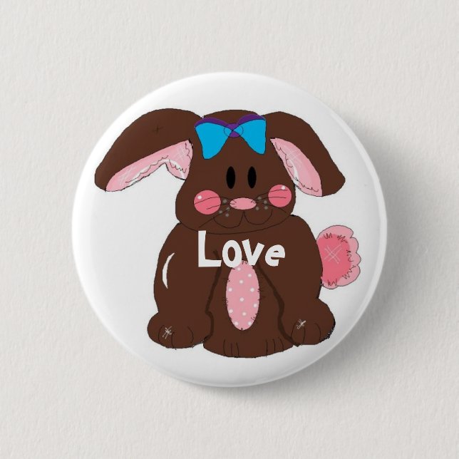 Macaron Rond 5 Cm Lapin de Pâques (Devant)