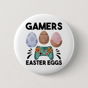 Macaron Rond 5 Cm Lapin de Pâques Joueur de jeux Garçon Amour Œufs d